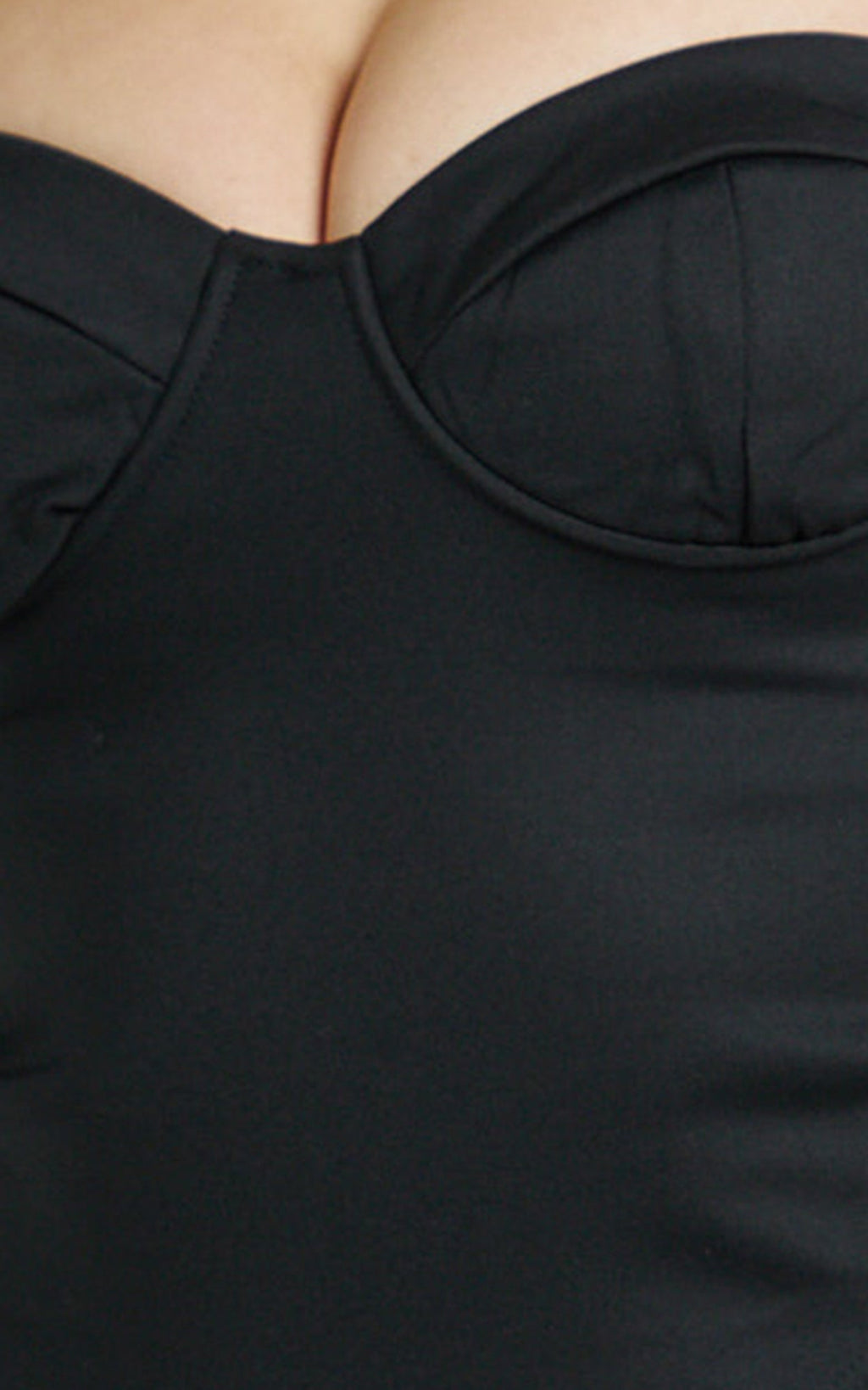 Wenalyn Body - Siyah Çıkarılabilir Askılı Balkonet Yüksek Kesim Body
