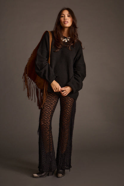 Zoe Siyah Oversize Kazak