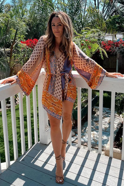 Gold Standard Çok Renkli Kimono Elbise